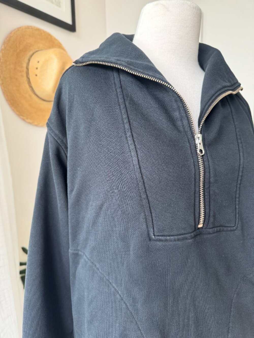 Everlane The Track Half Zip Pullover Black M Med - Picture 3 of 14
